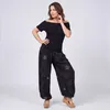 Haremshose Damen weite Hose mit Gummizug Sommerhose Gr. 36 Produktbild-Vorschau 4