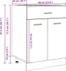 vidaXL Szafka z szufladami Lyon beton szary 60x46x81,5 cm Podgląd zdjęcia produktu 7