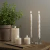 LED Echtwachskerze Flamme Swirl Batterie und Timer beige Produktbild-Vorschau 15