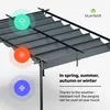 Blumfeldt Pergola 3x4 m - polyesterová strecha odolná voči Náhľad obrázku produktu 5