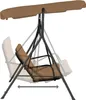 HinHocker Hollywoodschaukel 3-Sitzer mit Sonnendach, Braun, Produktbild-Vorschau 6