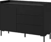 Kommode mit Schubladen Liam 1D3S 125 Schwarz Produktbild-Vorschau 1