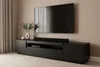 TV stolík 200 cm s otvorenou policou čierna tiché Náhľad obrázku produktu 1