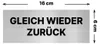 Gleich zurück Schild 16cmx6cm mit Saugnapf Einseitig Produktbild-Vorschau 4