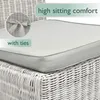 Beautissu Set di 4 cuscini per sedia Pia, 40x45 cm, grigio Anteprima dell’immagine prodotto 3
