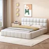 Merax Polsterbett 140x200 cm mit Lattenrost, Jugendbett mit Produktbild-Vorschau 3