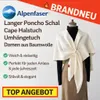 Alpenfaser™ Langer Poncho Schal Cape Halstuch Umhängetuch Produktbild-Vorschau 1