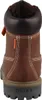 Das Bild zeigt einen braunen Stiefel der von der linken Seite betrachtet wird. Der Stiefel hat eine robuste Sohle und eine strukturierte Oberfläche. Produktbild-Vorschau