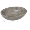vidaXL Waschbecken Grau 53x40x15 cm Marmor Produktbild-Vorschau 7