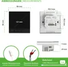 Diagrams and measurements of a WiFi thermostat. Produktbild-Vorschau