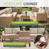 Juskys Polyrattan Lounge Santorini inkl. Abdeckung - Produktbild-Vorschau 4