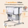 Beistellbett Baby Bettseitiger Bassinet für Neugeborene Produktbild-Vorschau 4