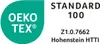 A certification logo with text. Produktbild-Vorschau