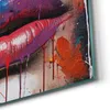 DEQORI Hybrid Leinwand Bild 30x30 cm 'Bunte Kussspuren' Produktbild-Vorschau 5