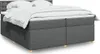 vidaXL Boxspringbett mit Matratze Dunkelgrau 200x200 cm Produktbild-Vorschau 2