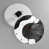 Wanduhr - Rund - Glasuhr - Abstraktion Form Figur - 30x30cm Produktbild-Vorschau 2