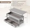 COSTWAY Table basse réglable en hauteur, Table basse avec Voir les images du produit 3
