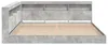 vidaXL Bücherregal-Bett mit Regal Betongrau 180 x 200 cm Produktbild-Vorschau 6