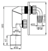 Bruckner sifon voor wasmachines, DN40/50, gepolijst Productafbeelding-voorbeeld 2