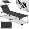 tillvex® Chaise longue avec toit et coussin noir - Basic Voir les images du produit 1
