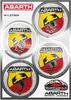 Abarth Chromaufkleber Offizielle 4 runden Schild, Produktbild-Vorschau 1