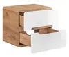 Badezimmerschrank 60 cm Eiche weiß glänzend 2 Schubladen Produktbild-Vorschau 3