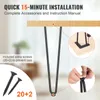 SucceBuy 406,4 mm Haarnadel-Möbelbeine, robuste Produktbild-Vorschau 6