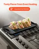 A cast iron griddle with sandwiches on it, placed on a gas stove. Anteprima dell’immagine prodotto