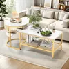 ProximaX Elegantes Couchtisch Set 2-teilig – Moderner Produktbild-Vorschau 2