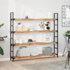vidaXL Schweberegale 2 Stk. 120x20x4 cm Massivholz Akazie Produktbild-Vorschau 2