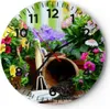 Wanduhr - Rund - Glasuhr - Pflanzen Garten Frühling Natur - Produktbild-Vorschau 1