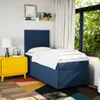 vidaXL Boxspringbett mit Matratze Blau 90x190 cm Stoff Produktbild-Vorschau 4