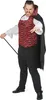 Heren vampierkostuum, plus size, 2-delig, zwart-rood-wit - Productafbeelding-voorbeeld 2