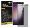 A product package for a screen protector is shown next to a smartphone with a screen protector applied. Produktbild-Vorschau