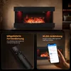 COSTWAY, chimenea eléctrica de 32 pulgadas, de 3 lados, Vista previa de la imagen del producto 8