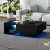Stolik kawowy Sweiko czarny wysoki połysk 100x50x32 cm - ze Podgląd zdjęcia produktu 15