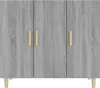 vidaXL Sideboard Grau Sonoma 90x34x80 cm Holzwerkstoff Produktbild-Vorschau 3