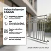 90x184CM Geländer für französischen Balkon aus Edelstahl Produktbild-Vorschau 2