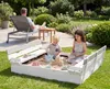 WONDERMAKE® Design Sandkasten mit Abdeckung Deckel Sitzbank Produktbild-Vorschau 2
