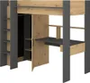 Lit surélevé avec bureau + armoire - 90 x 200 cm - Naturel Voir les images du produit 8