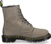A single grey Dr. Martens boot is shown against a white background. Produktbild-Vorschau