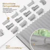 Sonello Wabenplissee Klemmfix ohne Bohren 85cm x 160cm Grau Produktbild-Vorschau 6