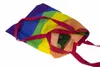Bunte Baumwoll-Einkaufstasche 38x42 cm – Regenbogen Produktbild-Vorschau 3