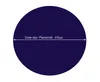 A dark blue circular pool cover is shown against a white background. A horizontal line with arrows indicates the diameter, and text specifies the cover size. Produktbild-Vorschau