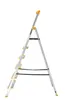 A silver and yellow A-frame ladder shown from the side against a white background. Anteprima dell’immagine prodotto