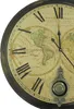 Wanduhr mit Pendel alte Weltkarte 60 cm Produktbild-Vorschau 2