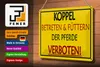 Blechschild Warnschild 30x20cm Koppel Betreten verboten Produktbild-Vorschau 3