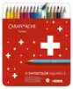 A box of Caran d'Ache Swisscolor Aquarelle water-soluble colored pencils. Anteprima dell’immagine prodotto