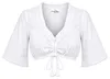 Dirndlbluse dirndel bluse Trachtenbluse Weiß Trachtenmode, Produktbild-Vorschau 2