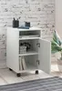 FineBuy Pojízdný kontejner, bílý, dřevěný, 33 x 60 x 38 cm, Náhled obrázku produktu 4